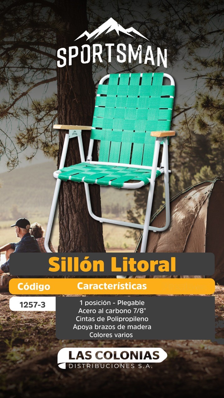 Banqueta SPORTSMAN PLEGABLE - LAS COLONIAS DISTRIBUCIONES S.A.